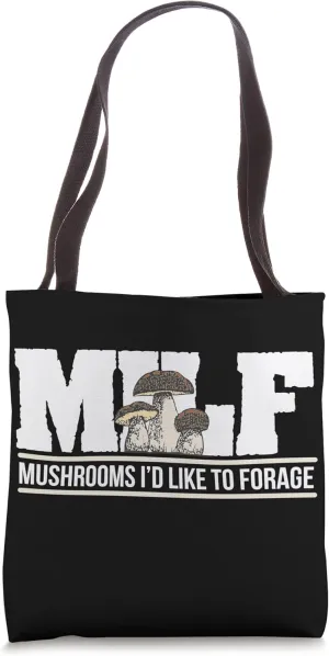 Mushrooms I'd Like To Forage - Funny Mushroom Hunter Crew Tote Bag