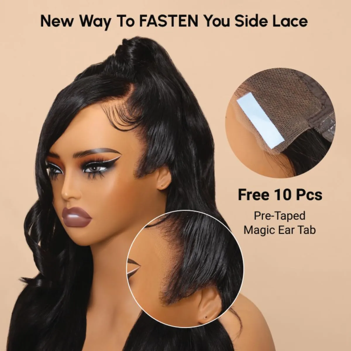 Nadula Bye Bye Knots Short Straight Bob Wig Pre Everything Glueless 13x4 Pre-Cut Lace Front Wig Human Hair with Put on and Go Short Bob Wigs Pre Plucked and Bleached Knots 150% Density 14 inch