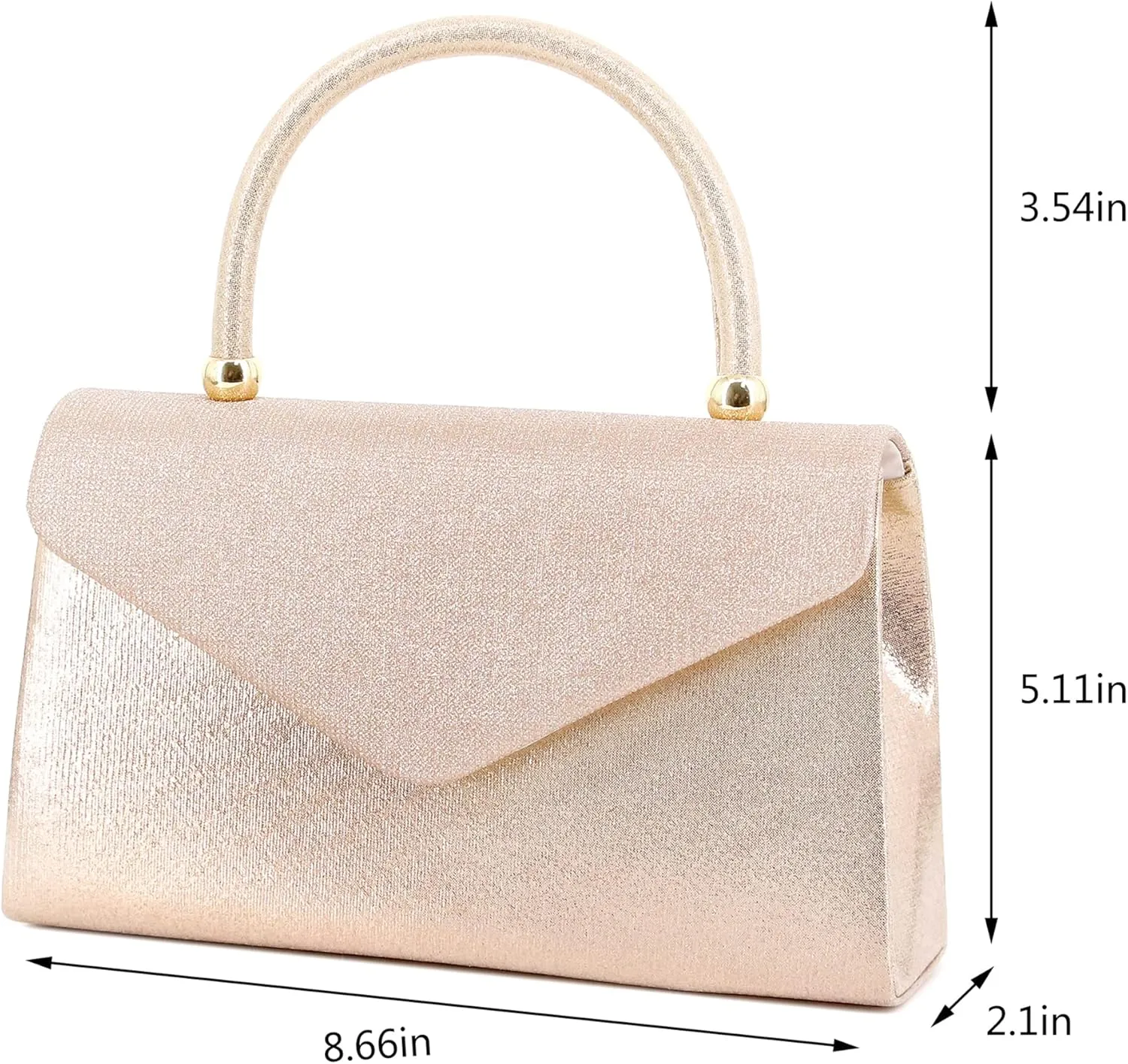 Naimo Shiny Crystal Evening Clutch Bag Top Handle Handbag Crossbody Shoulder Bag Wedding Party Bride Purse