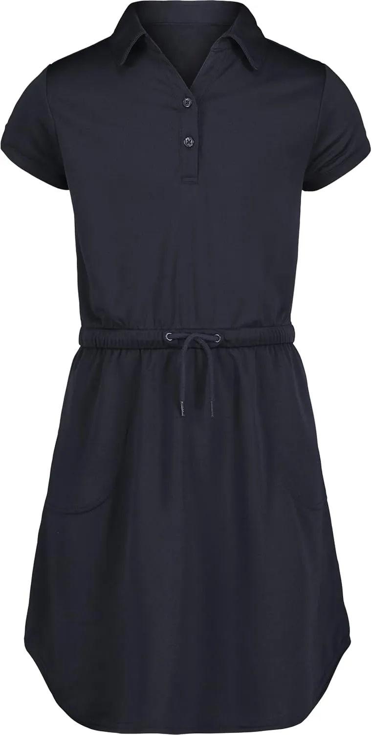 Nautica Girls' School Uniform Short Sleeve Polo Dress