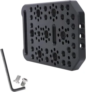 NICEYRIG Multi-Purpose Cheese Plate with ARRI & 1/4’’ Locating Pin Hole, Compatible with Sony FX3/FX30, BMPCC 6K Pro, 109mmx69mm Universal Cinema Camera Top Plate - 590