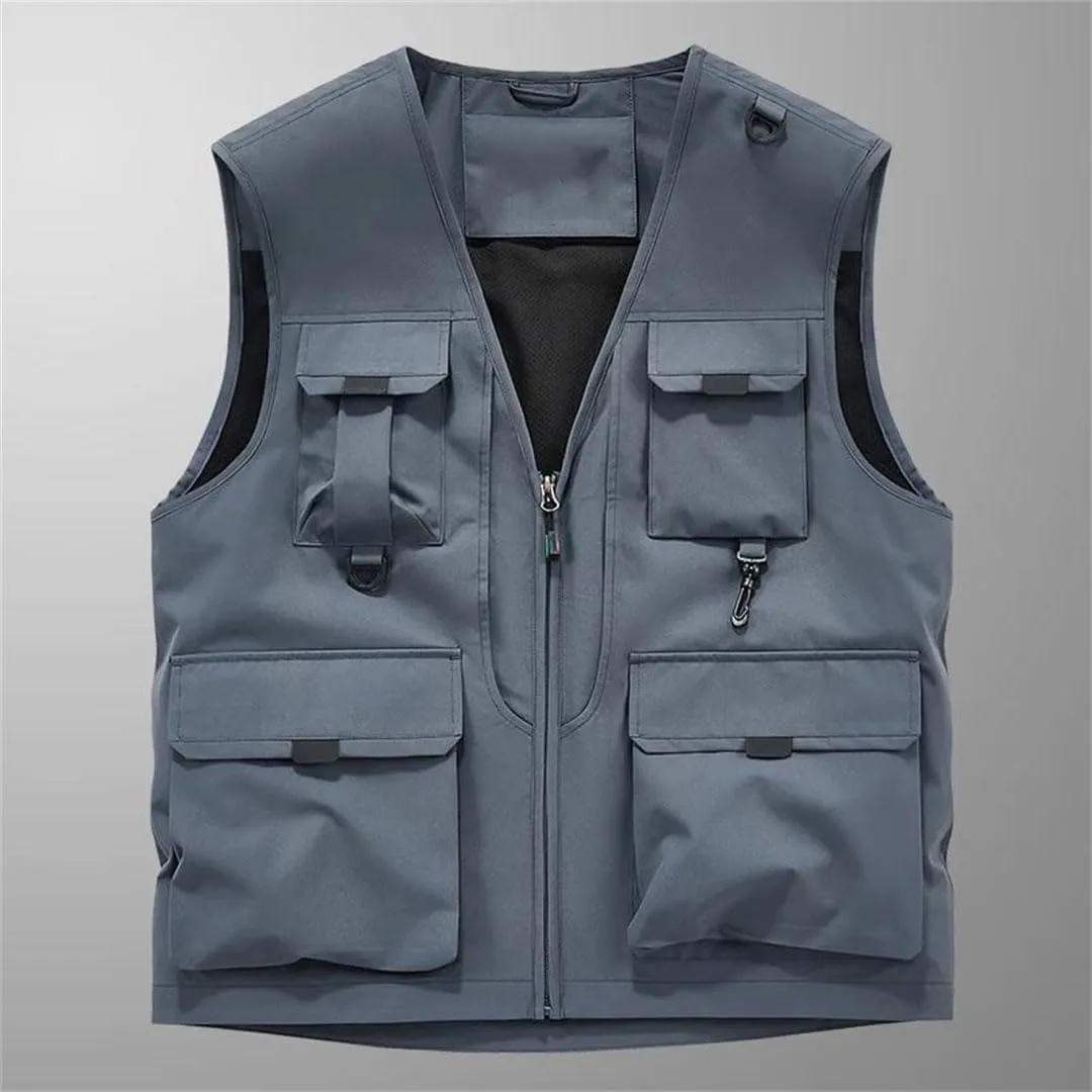 Niiyyjj Men's Tactical Vest Outdoor Multi-Pocket Photography Waistcoat Hunting Fishing Hiking Camping Sports Vest