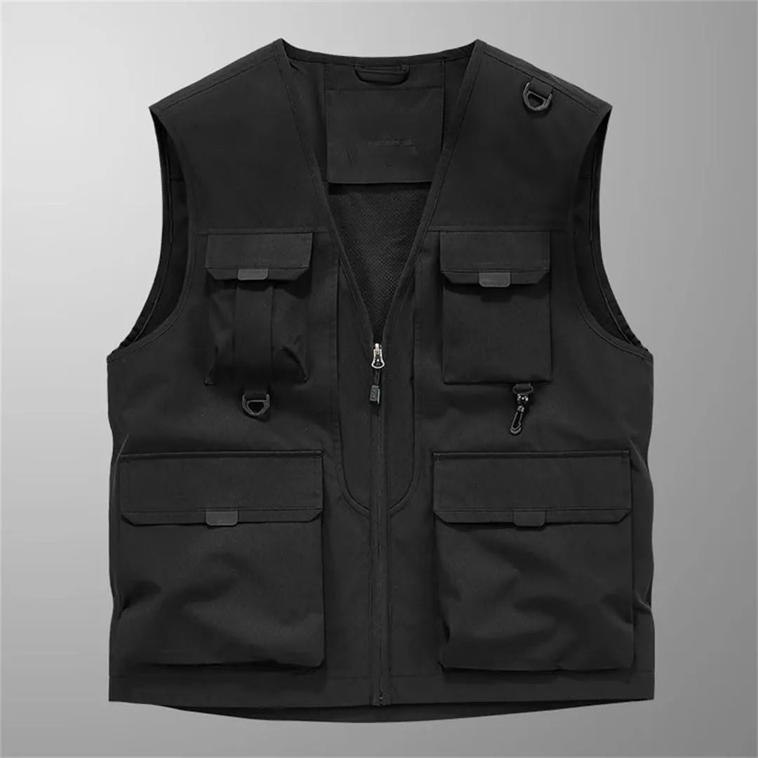 Niiyyjj Men's Tactical Vest Outdoor Multi-Pocket Photography Waistcoat Hunting Fishing Hiking Camping Sports Vest