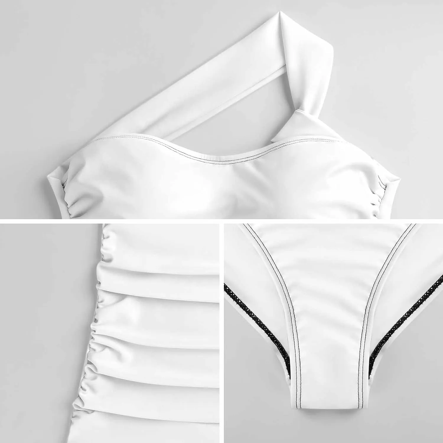 Nugier Women 2PCs Swimsuit, Padded Swimwear Bikini Tummy Control Bathing Suit (S-2XL)