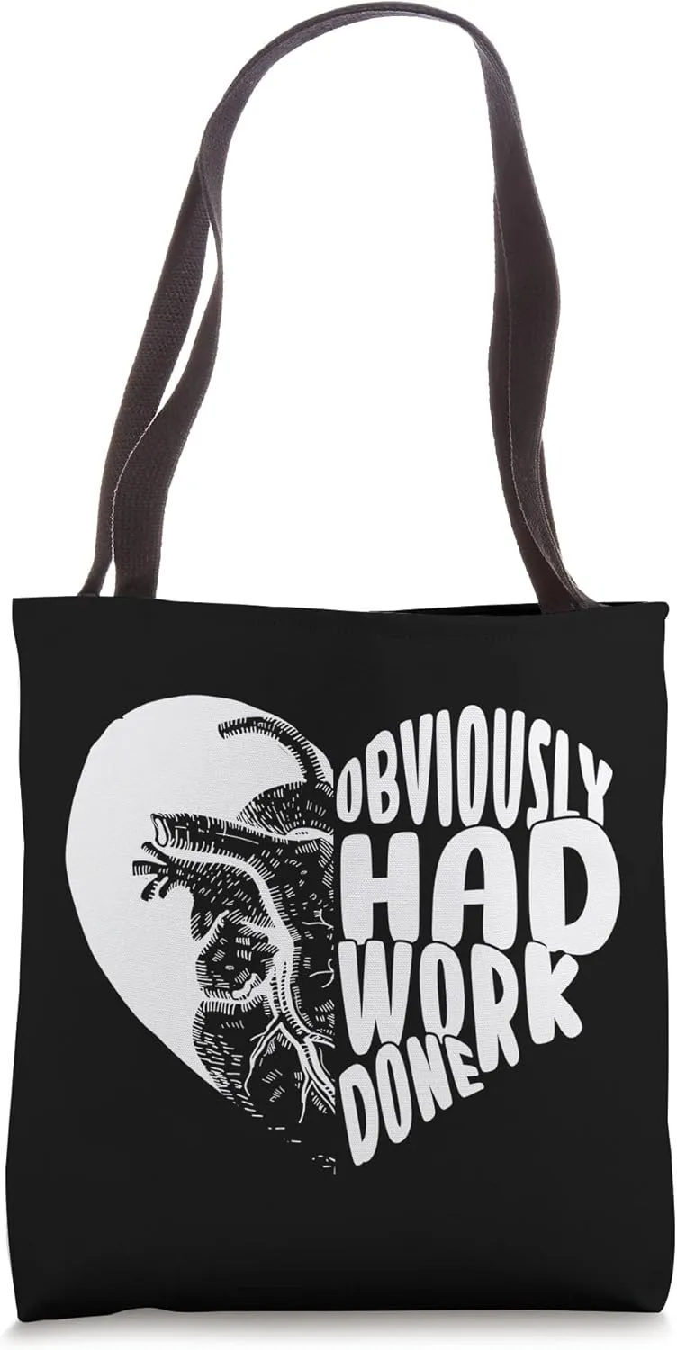 Obviously Had Work Done Open Heart Surgeon Cardiologist Fan Tote Bag