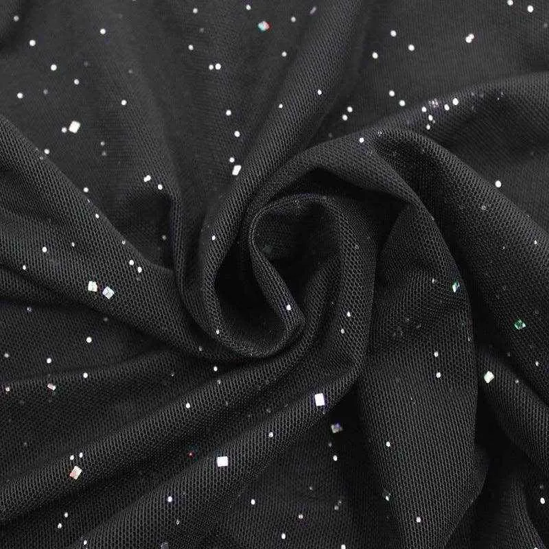 Off-Shoulder Evening Dress with Sparkling Detail