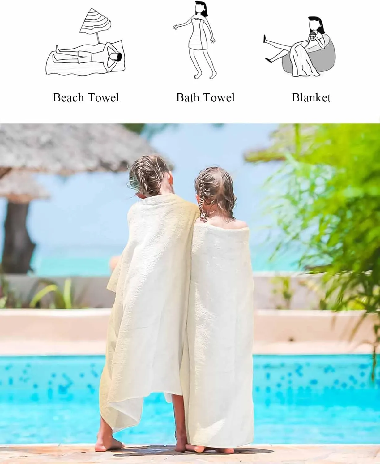 Orange Beach Towel 31"x61" Microfiber Beach Towels Oversized Sand Free Quick Dry Beach Towel/Bath Towels/Yoga Towel/Pool Towels/Travel Towel for Women Men Girls Kids-Gradient