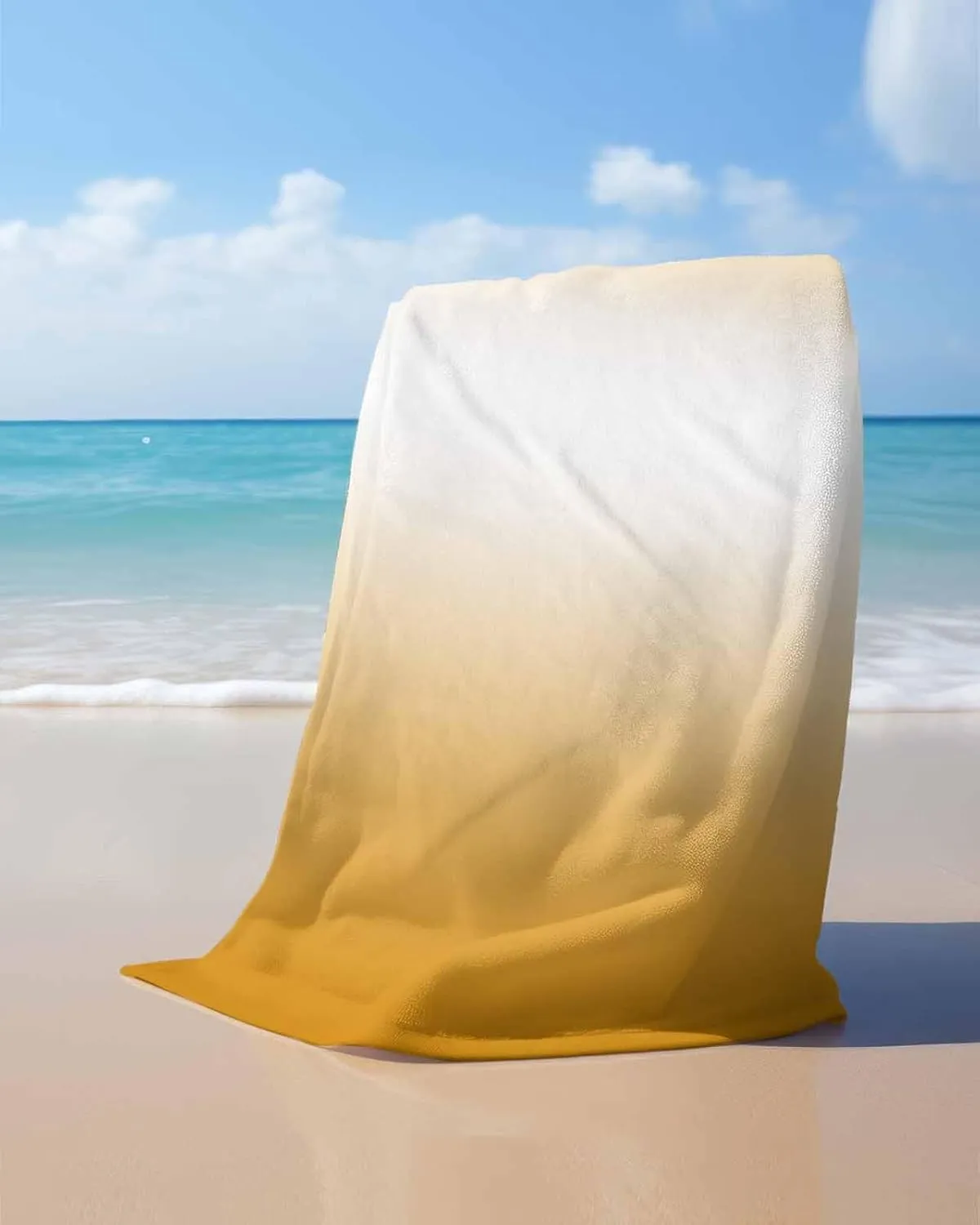 Orange Beach Towel 31"x61" Microfiber Beach Towels Oversized Sand Free Quick Dry Beach Towel/Bath Towels/Yoga Towel/Pool Towels/Travel Towel for Women Men Girls Kids-Gradient