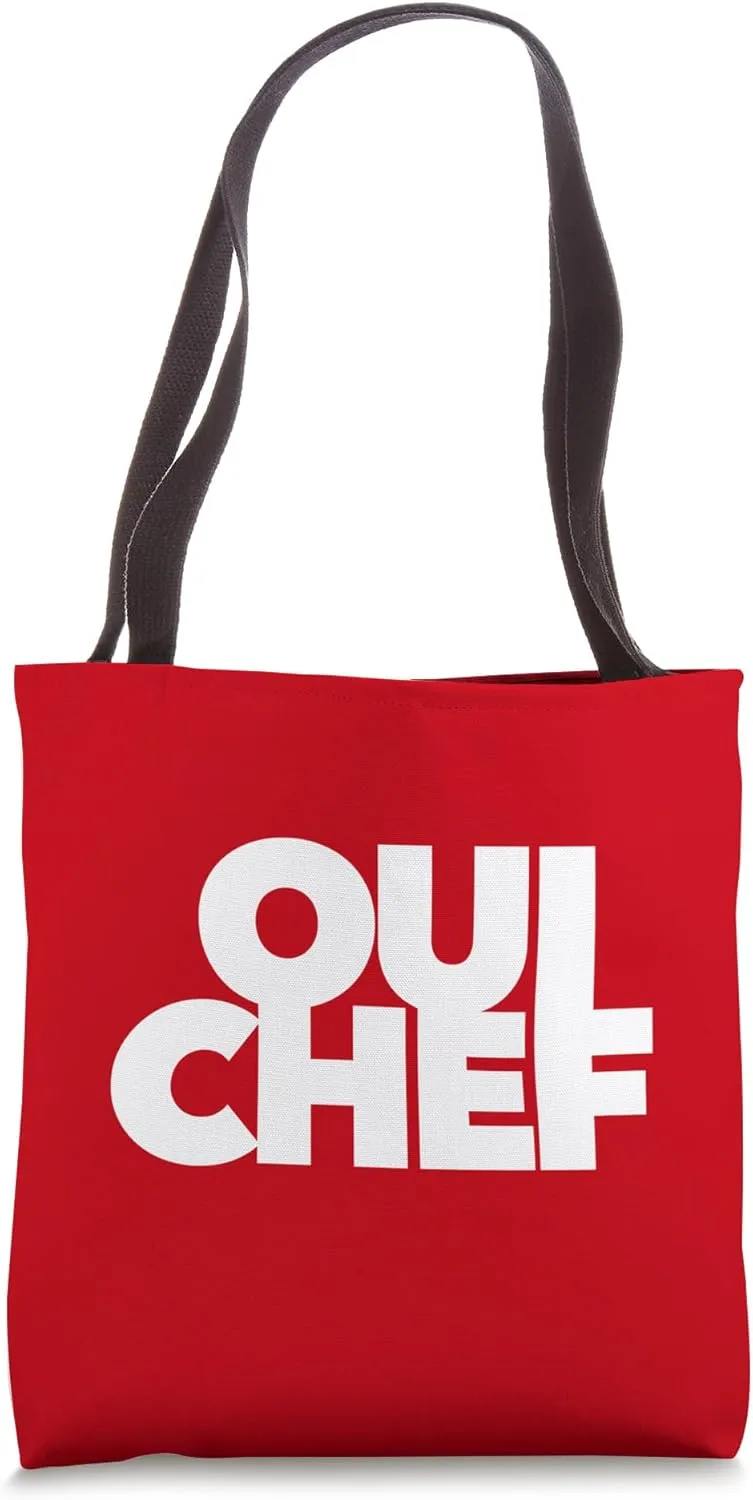Oui chef funny restaurant boss staff sous employee dining Tote Bag