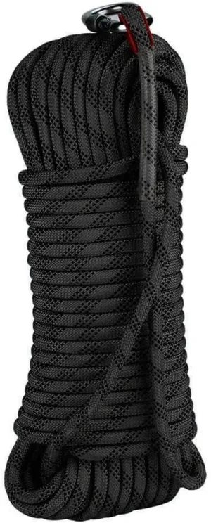 Outdoor Safety Rope Static Climbing Rope 12mm Safety Rope 10~200m for Rock Climbing, Rappelling, Mountaineering, Hauling (Color : Black, Size : 12mm x 40m)