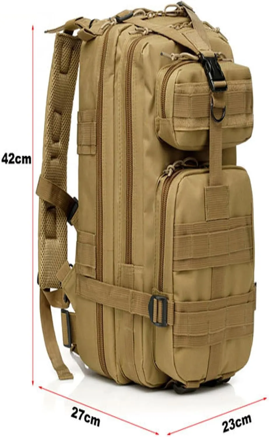 Outdoor Tactical 3P Backpacking Mountaineering Adventure Hiking Camping Camo Backpack Modular Large Capacity, 36-55L, Army Green