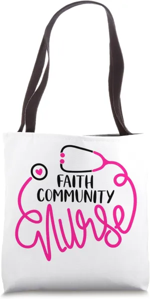 Parish Nursing Department RN Cute Faith Community Nurse Tote Bag