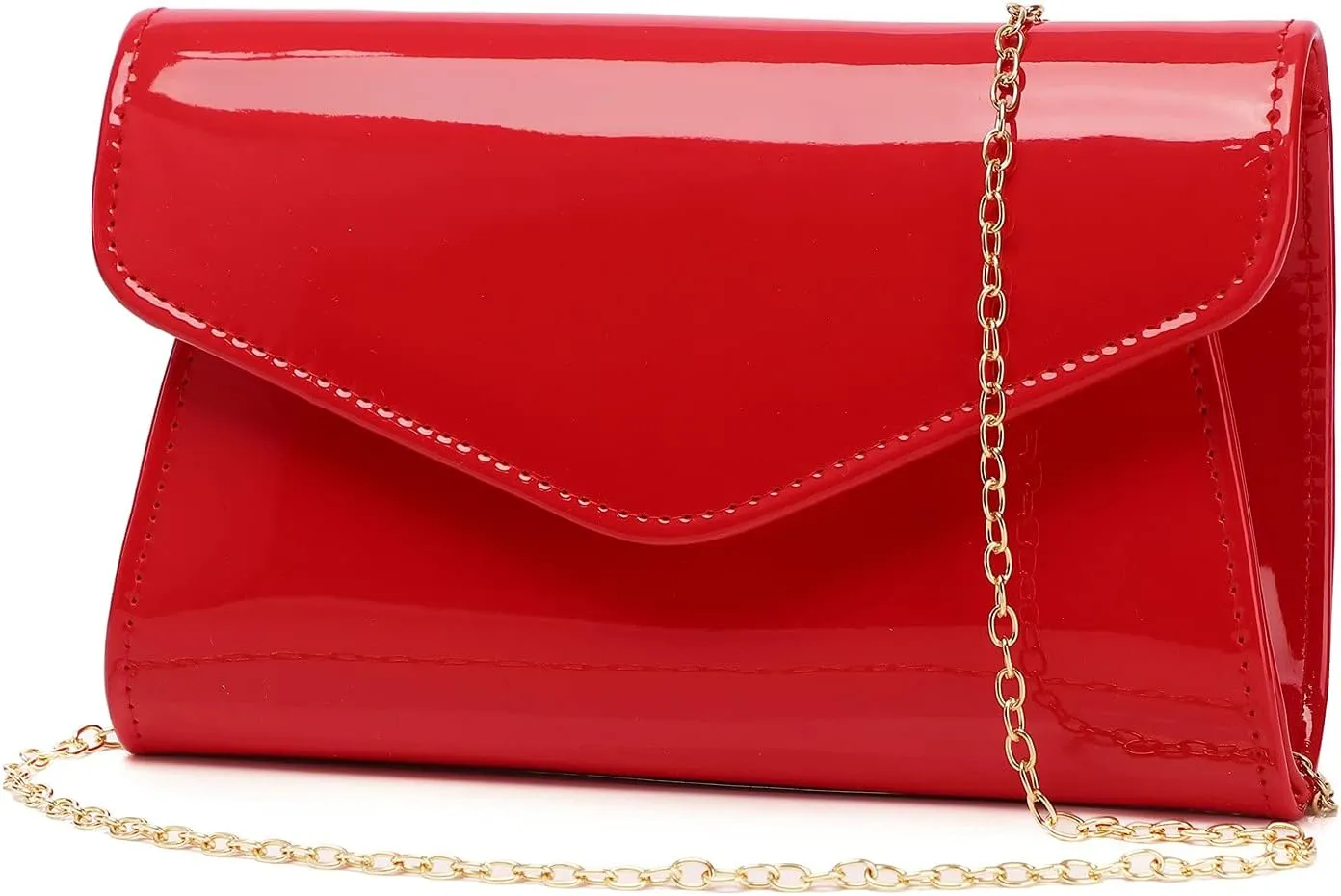 Patent Leather Envelope Clutch Womens Evening Handbag Stylish Crossbody Shoulder Bag Purse for Christmas Wedding Party Prom