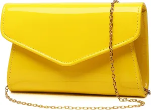Patent Leather Envelope Clutch Womens Evening Handbag Stylish Crossbody Shoulder Bag Purse for Christmas Wedding Party Prom