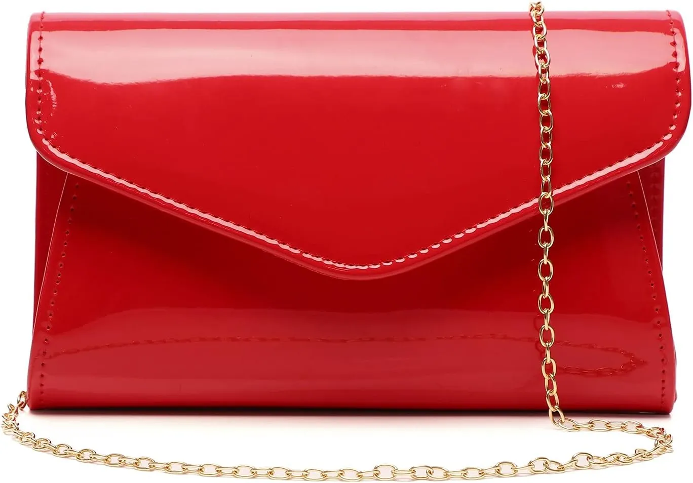 Patent Leather Envelope Clutch Womens Evening Handbag Stylish Crossbody Shoulder Bag Purse for Christmas Wedding Party Prom