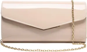 Patent Leather Envelope Clutch Womens Evening Handbag Stylish Crossbody Shoulder Bag Purse for Christmas Wedding Party Prom