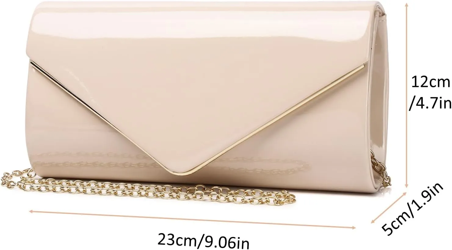 Patent Leather Envelope Clutch Womens Evening Handbag Stylish Shoulder Bag Purse for Christmas Wedding Party Prom