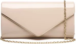 Patent Leather Envelope Clutch Womens Evening Handbag Stylish Shoulder Bag Purse for Christmas Wedding Party Prom