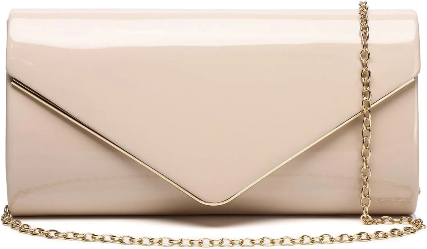 Patent Leather Envelope Clutch Womens Evening Handbag Stylish Shoulder Bag Purse for Christmas Wedding Party Prom