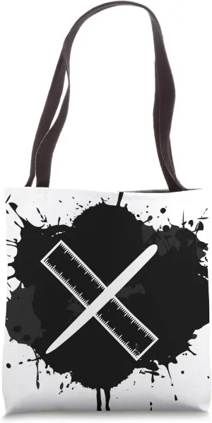 Pen and Ruler Sketch Architectural Designer Architect Tote Bag