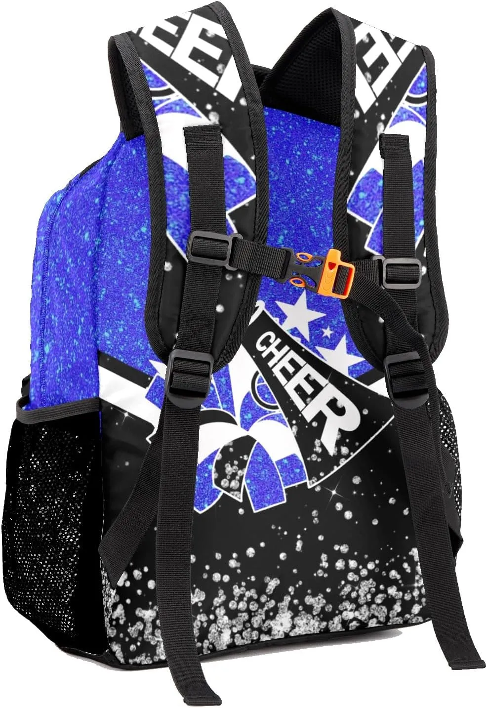 Personalized Cheer Backpack for Girls Customized Name Cheerleading Backpacks for School Girls Cheer Casual Daypack Camping Bag (Navy Blue)