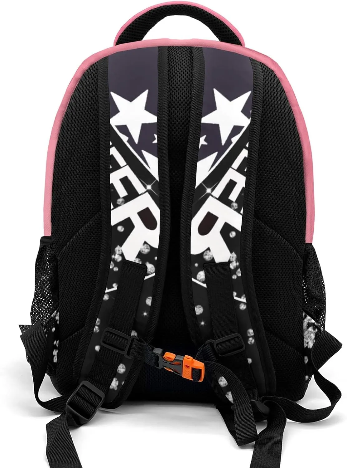 Personalized Cheer School Backpack Customized Cheerleader Shoulder Bag Backpack for Girls Women College School Bookbag for Travel Birthday Holiday (Dark Red)
