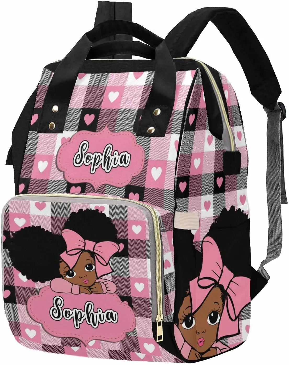 Personalized Diaper Bags For Baby Shoulder Bag Shoulder Bag All-In-One Bags Personalized Mommy Bag Personalized Diaper Bag with Thermal Pockets