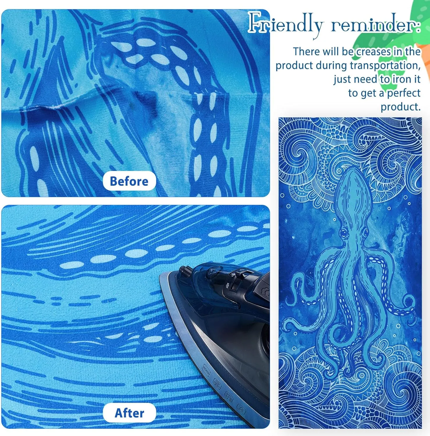 Peryiter 6 Pcs 72 x 36 Inch Oversized Beach Towels Set Quick Dry Pool Towels Absorbent Camping Travel Blankets Set for Women Men Bath Beach(Blue Series,Ocean Style)