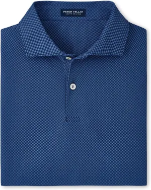 PETER MILLAR Men's Navy Checkers Performance Mesh Polo XXL