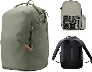PGYTECH OneGo Lite Camera Backpack Water-Resistant DSLR/Mirrorless Bag for Sony/Canon/Fujifilm, Drone Backpack, Tripod Mount Travel & Weekend Photography Pack for 14" Laptop(Forest, 16L)