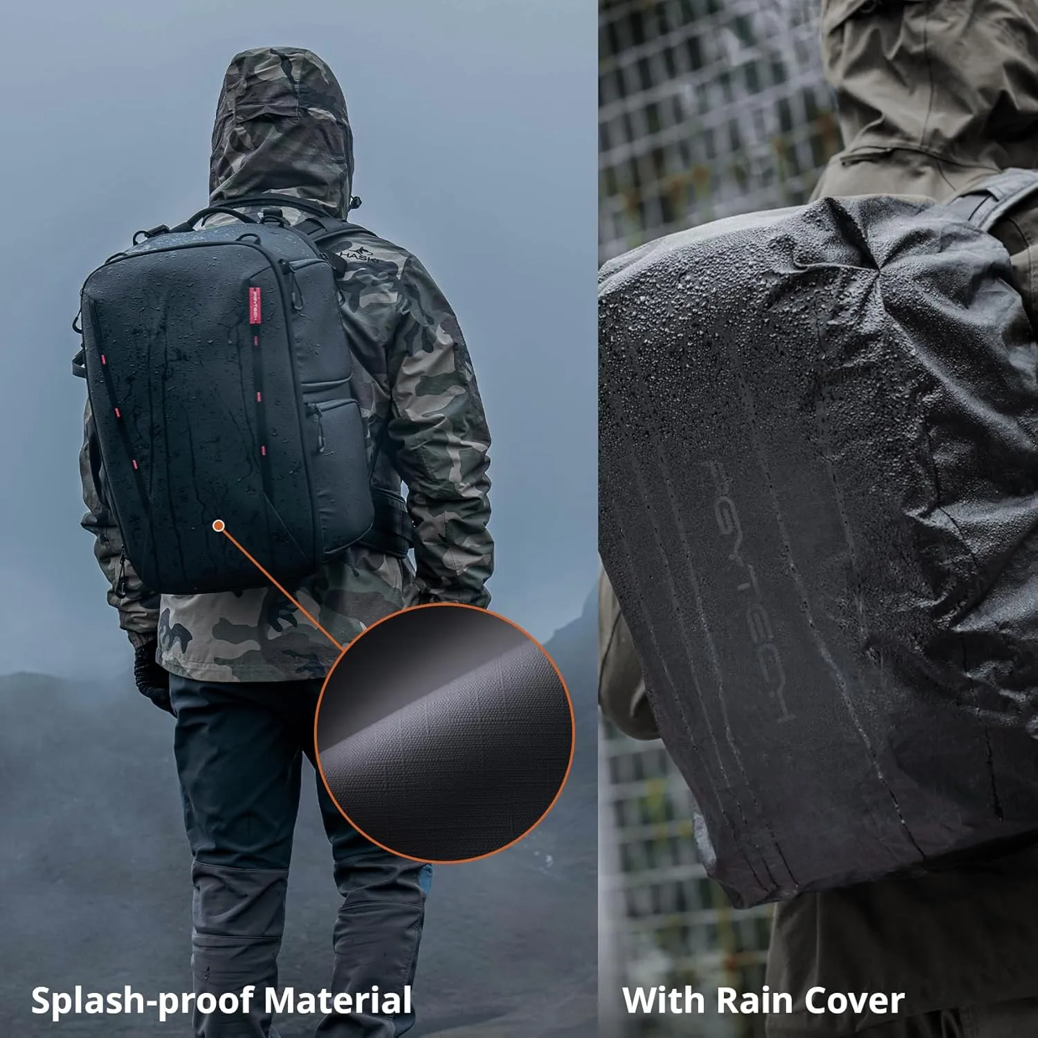 PGYTECH OneMo 2 25L-33L Camera Backpack with Shoulder Bag for Photographers, Waterproof Large Camera Bag for Canon/Nikon/Sony/dji Drone/Laptop/Tripod, Black