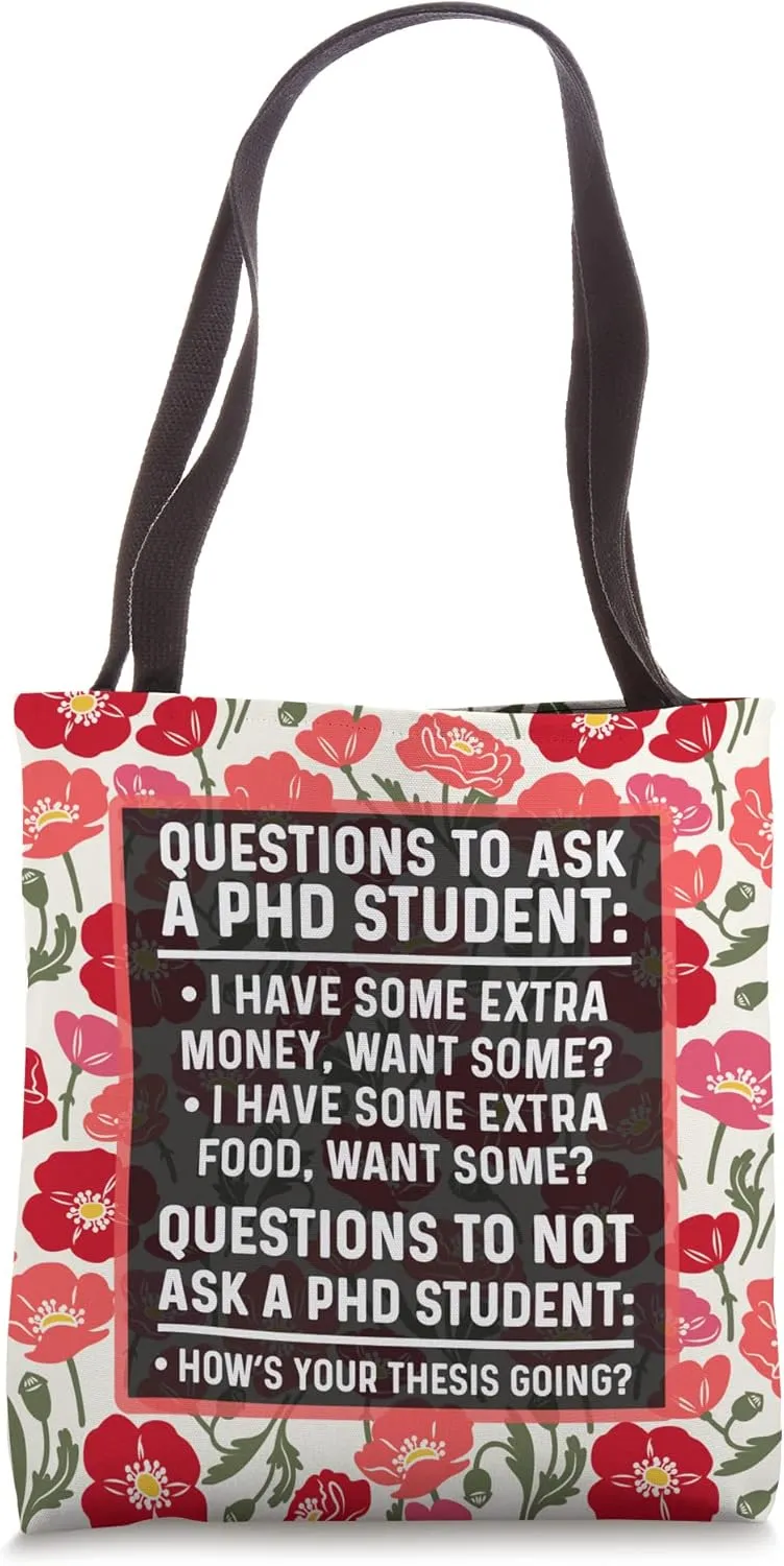 PhD Candidate Doctorate Student Dissertation Thesis Defense Tote Bag