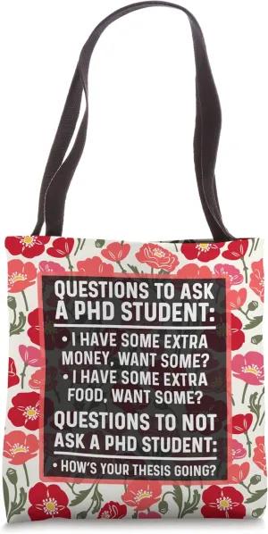 PhD Candidate Doctorate Student Dissertation Thesis Defense Tote Bag