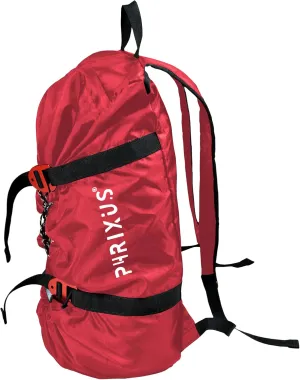 PHRIXUS Rock Climbing Rope Bag, Waterproof Folding Rope Storage Bag with Ground Sheet, Buckles and Carry Straps, Large Capacity Backpack Rock Climbing Gear for Rock Climbing Rope, Red