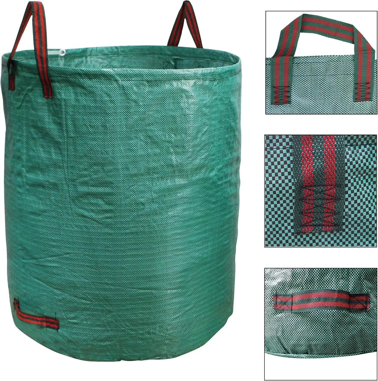 PHYEX Professional 4-Pack 132 Gallon Gardening Bags for Lawn Yard, Extra Large Reusable Leaf, Waste and Trash Container