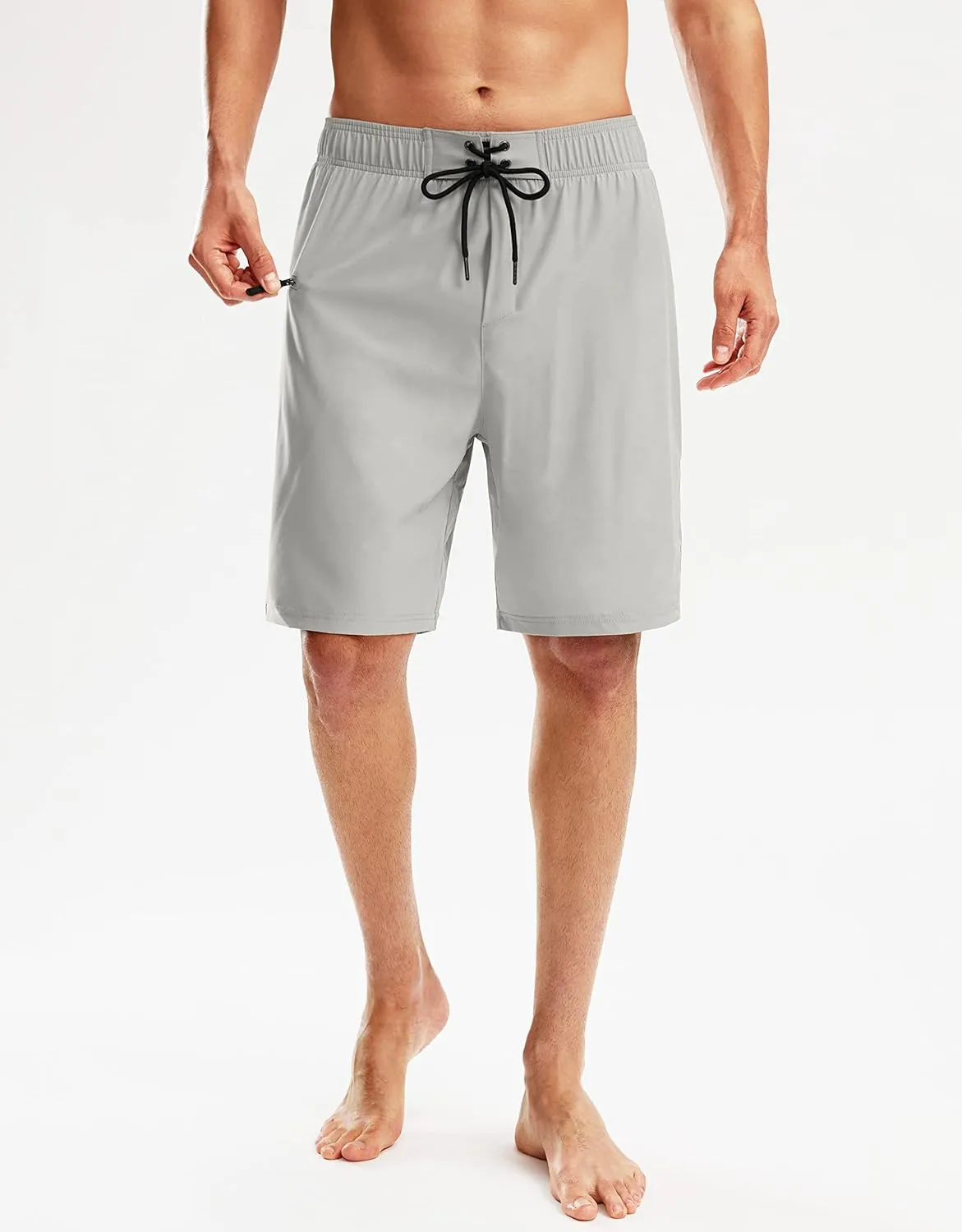 Pinkbomb Men's Swim Trunks with Compression Liner 9 Inch Quick Dry Swimsuit Swimming Swim Board Shorts for Men with Pockets