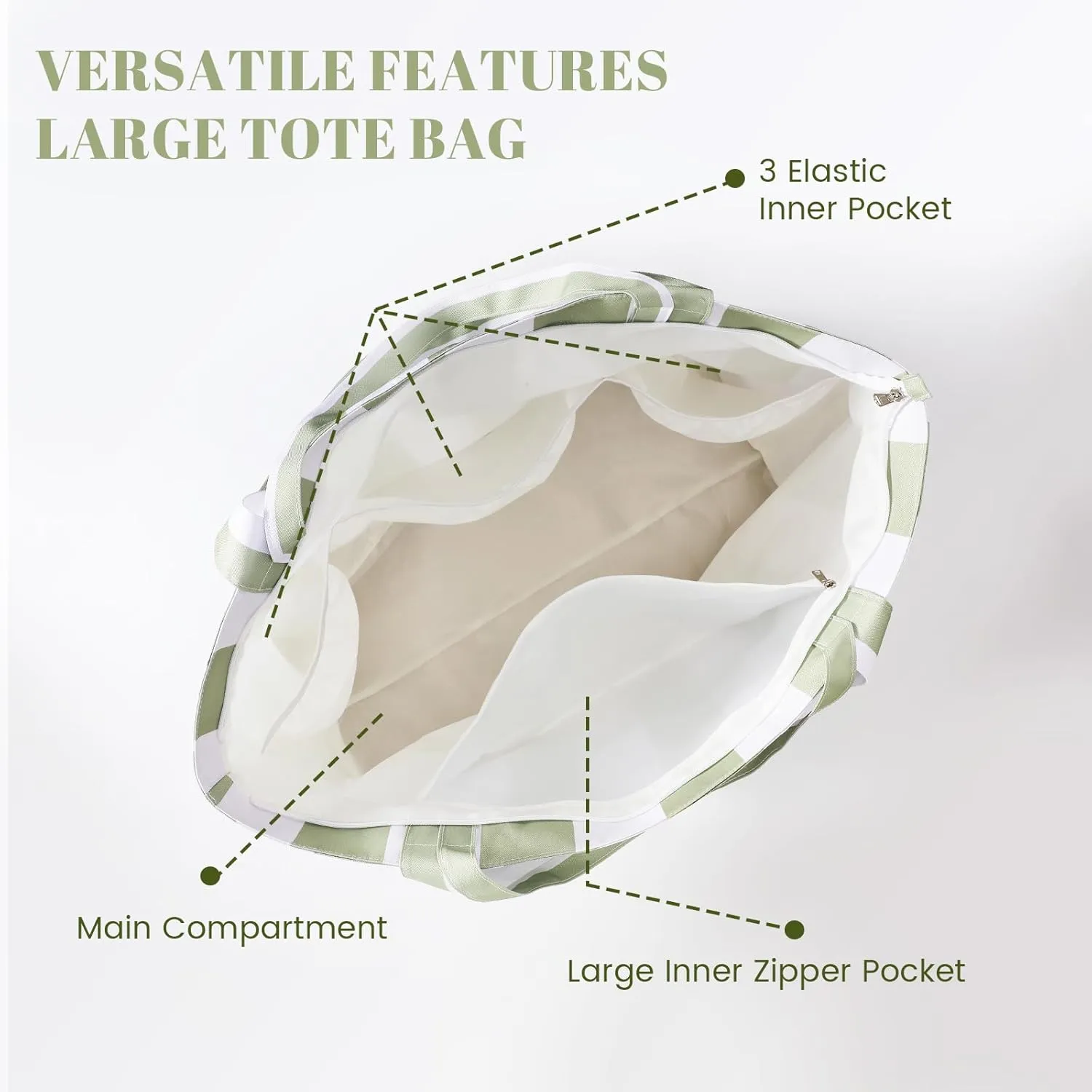 Pleneal Beach Bags for Women - Weekender Bag Extra Large Beach Tote Bag Waterproof Sandproof Zipper Travel Overnight Bags