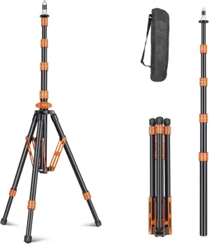 Portable Travel Light Stand for Photography with 180° Adjustable Legs, 1/4" to 3/8" Screw Adapter and Bag, Strong Aluminum Shoting Tripod for Camera/Speedlite Strobe/Softbox,Maximum Load 11lb/5kg