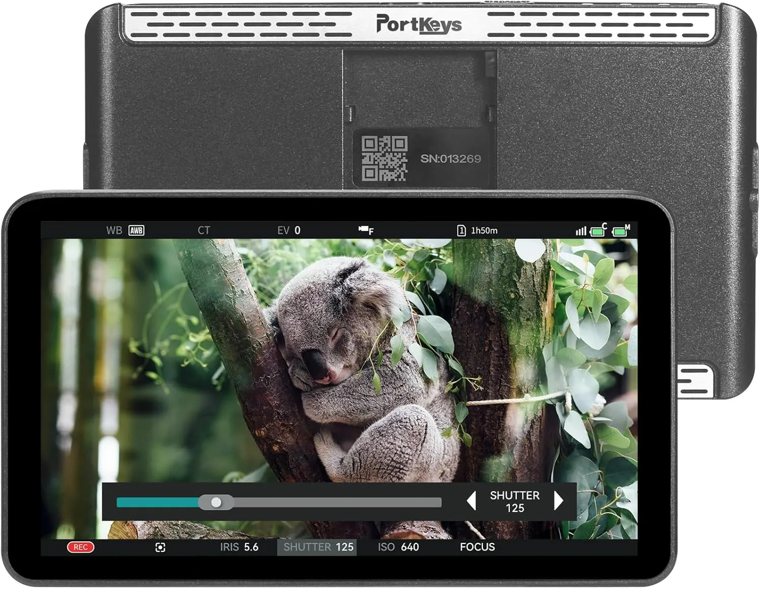 Portkeys LH7P Camera Field Monitor 7'' 1000nit Touchscreen Camera Monitor Wireless Control Camcorder for A7S III/FX30/ZV-E10, BMPCC 4K/6K/6K Pro (Black)