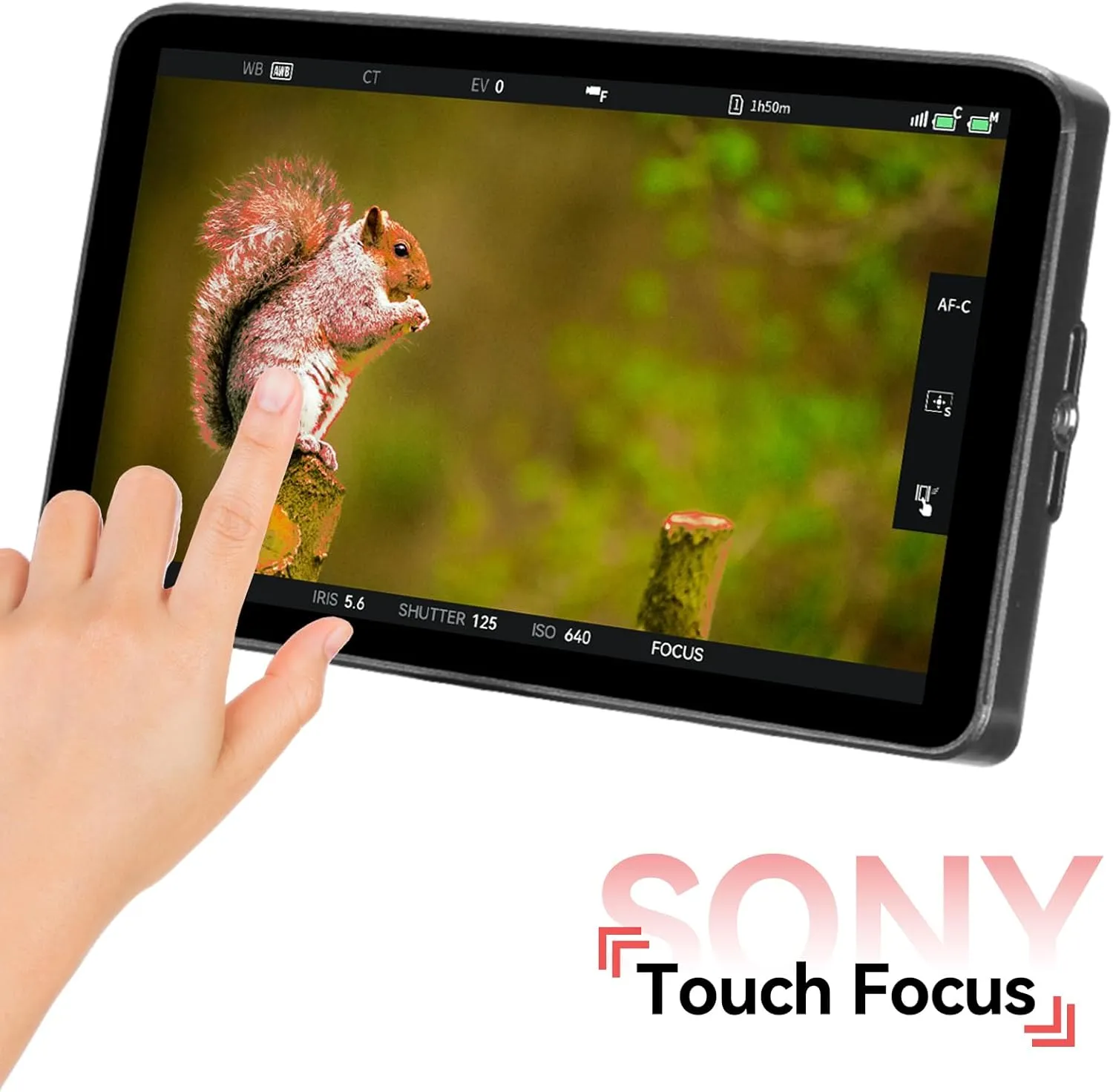 Portkeys LH7P Camera Field Monitor 7'' 1000nit Touchscreen Camera Monitor Wireless Control Camcorder for A7S III/FX30/ZV-E10, BMPCC 4K/6K/6K Pro (Black)