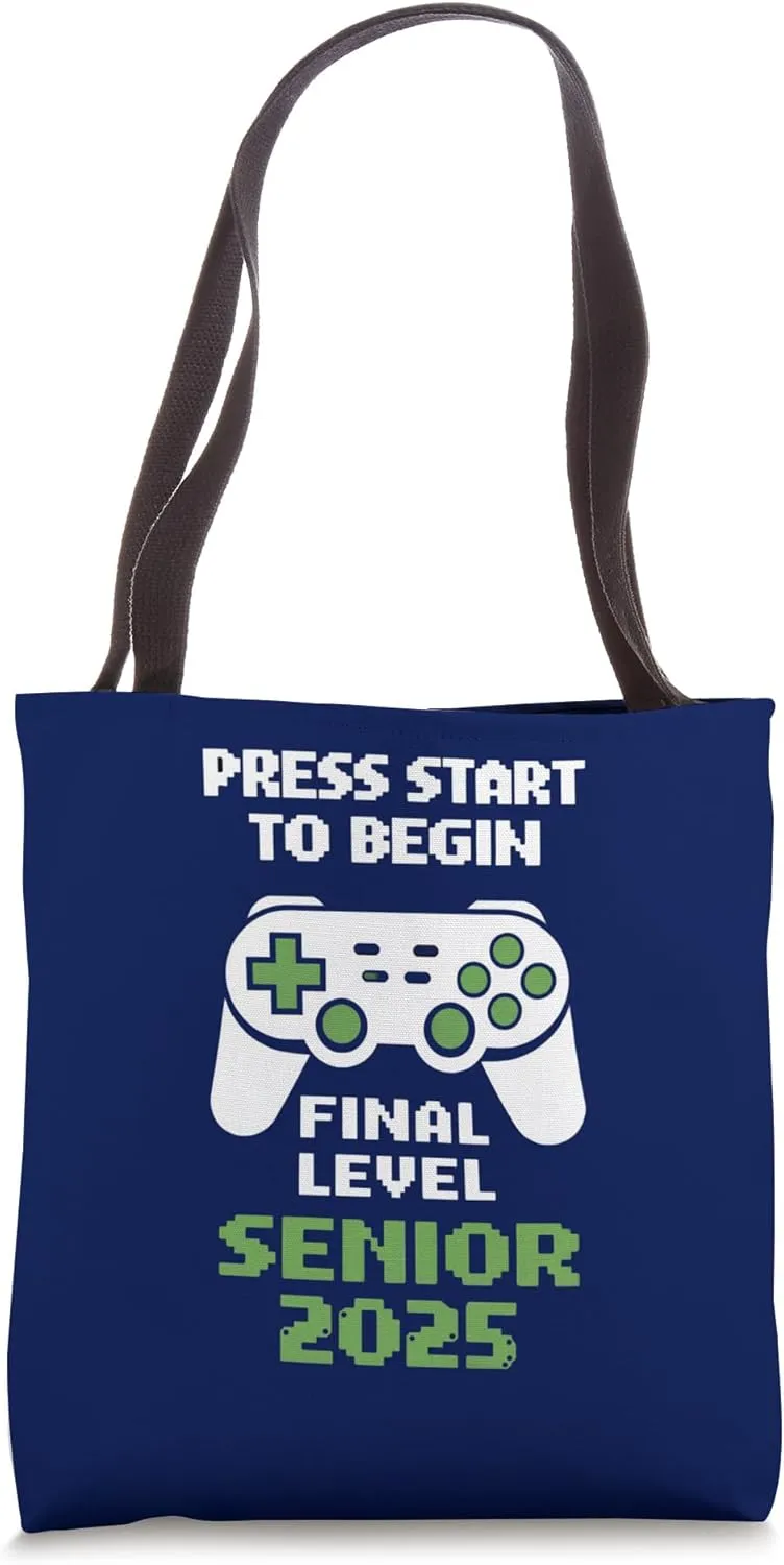 Press Start To Begin Final Level Senior 2025 Tote Bag