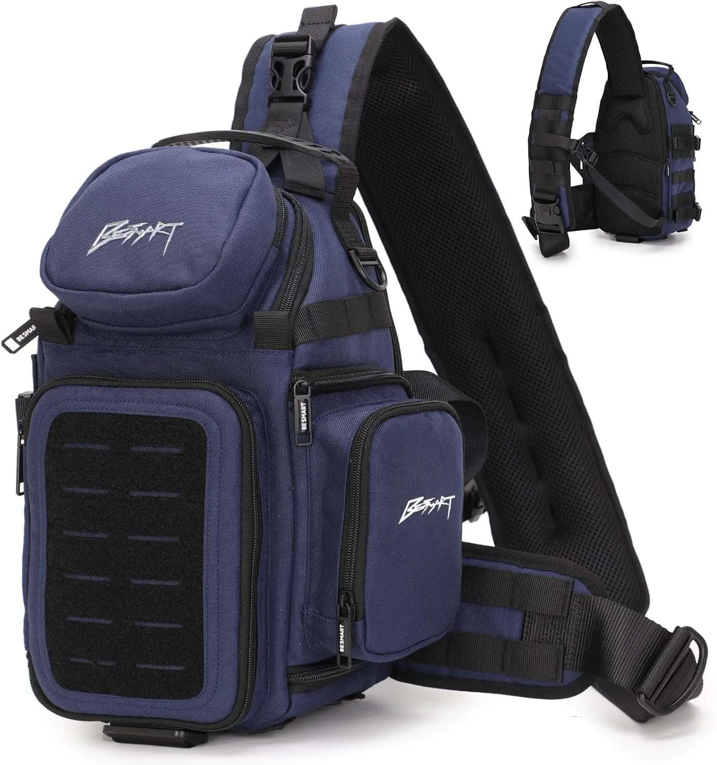 Professional Camera Bag with Removable Photography Cube,Crossbody Shoulder Bag with Tripod Holder,Waterproof DSLR/SLR/Mirrorless Lens Camera Case Sling Chest Bags for Men&Women (blue)