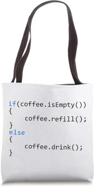 Programmer Coffee Coding Software Developer Tote Bag