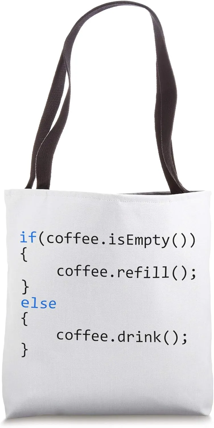 Programmer Coffee Coding Software Developer Tote Bag
