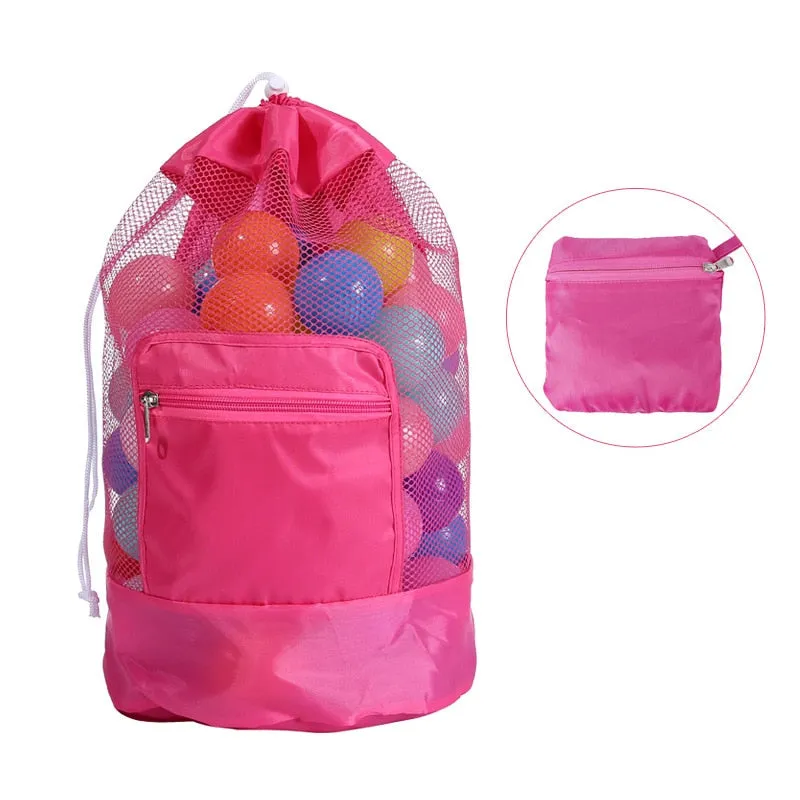 Protable Beach Bag Anti-sand Net For Kids Beach Toy Towel Storage Mesh Travel Large Capacity Toy Outdoor Waterproof Storage Bags