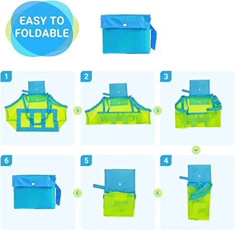 Protable Beach Bag Anti-sand Net For Kids Beach Toy Towel Storage Mesh Travel Large Capacity Toy Outdoor Waterproof Storage Bags