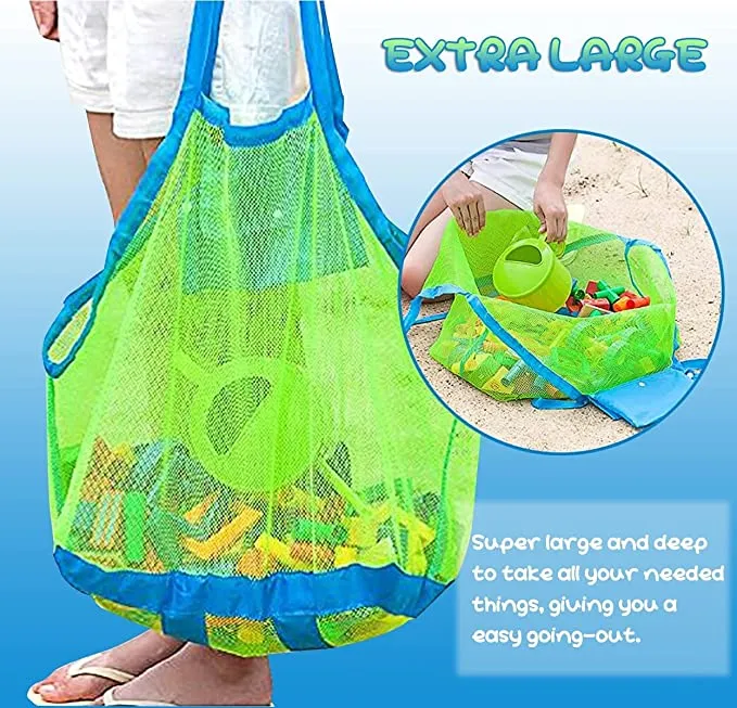 Protable Beach Bag Anti-sand Net For Kids Beach Toy Towel Storage Mesh Travel Large Capacity Toy Outdoor Waterproof Storage Bags