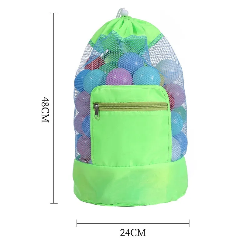 Protable Beach Bag Anti-sand Net For Kids Beach Toy Towel Storage Mesh Travel Large Capacity Toy Outdoor Waterproof Storage Bags