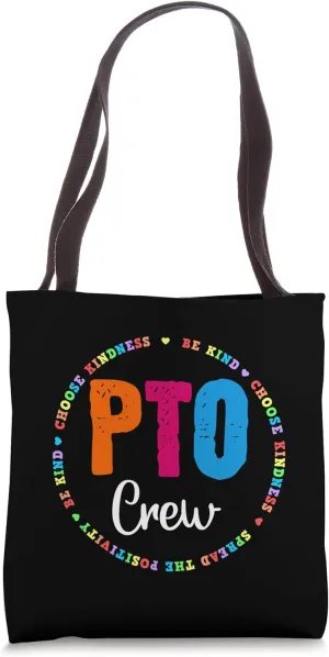 PTO Crew Parent School Volunteer Board Mom Parent Teacher Tote Bag