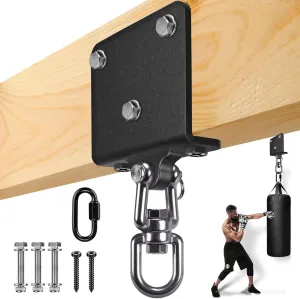 Punching Bag Hanger for Heavy Bag Beam Mount Hardware 360° Rotation Boxing Bag Ceiling Mount I-Beam Heavy Bag Hanger Beam Mount Hooks for Hanging Heavy Punching Bags